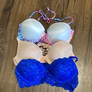 VS PINK 3 Bra Lot 34B